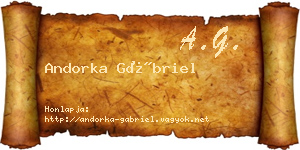 Andorka Gábriel névjegykártya